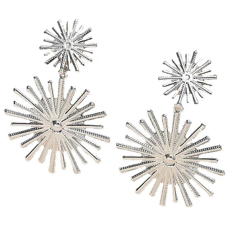Women's Hanging Earrings in Modern Radiant Design Symbol Fashion