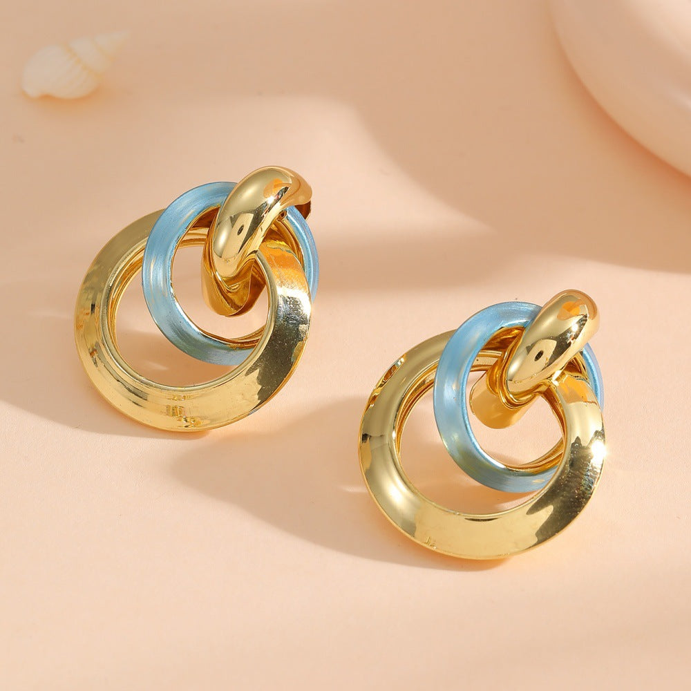 Women's earrings in elegant ring design Symbol Fashion