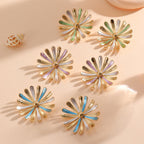 Women’s Flower Earrings in Modern 3D Design Symbol Fashion