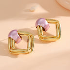 Women modern earrings with asymmetrical design Symbol Fashion