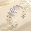 Women Open Bangle with Unique Textured Design Symbol Fashion