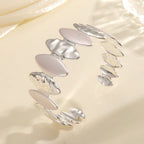 Women Open Bangle with Unique Textured Design Symbol Fashion