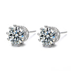 Ladies earrings with sparkling zirconia in elegant wreath design Symbol Fashion