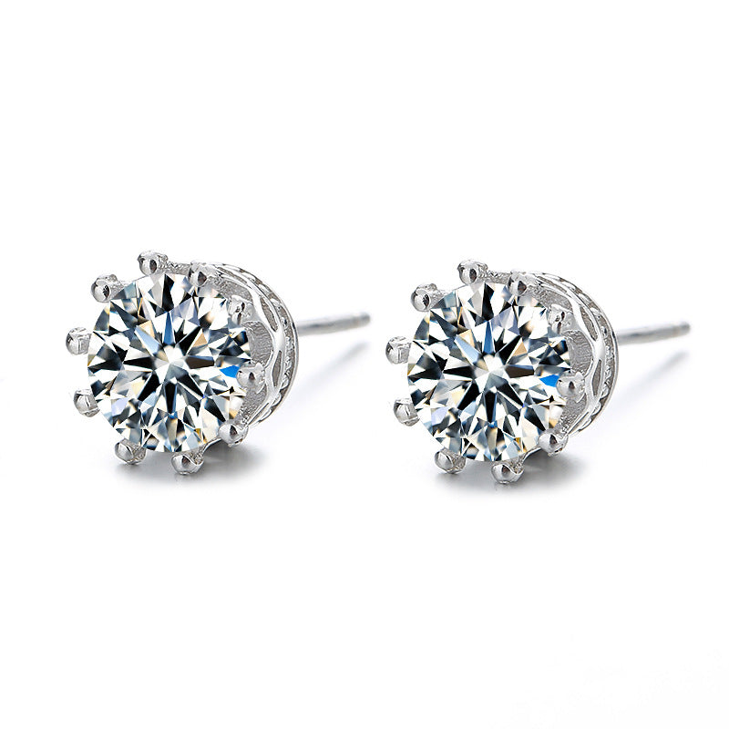 Ladies earrings with sparkling zirconia in elegant wreath design Symbol Fashion