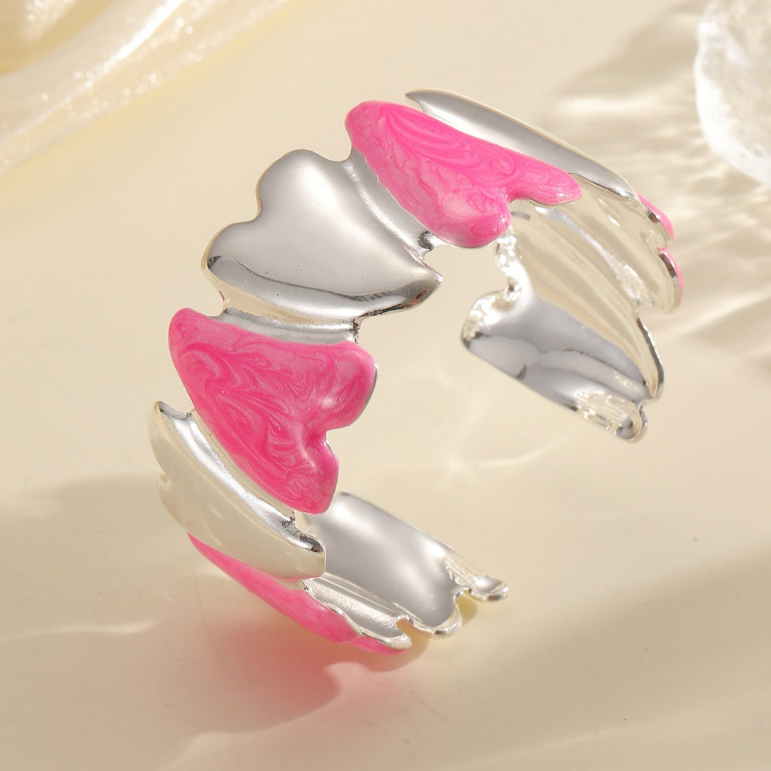 Women's Open Bangle with Modern Design Symbol Fashion