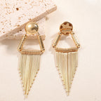 Ladies Hanging Earrings in Artistic Flower Design Symbol Fashion
