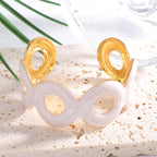 Ladies Open Cuff Bracelet with Crossed Design Symbol Fashion