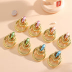 Women's Hanging Earrings with Elegant, Sculptural Design Symbol Fashion