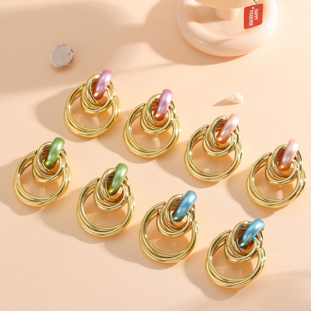 Women's Hanging Earrings with Elegant, Sculptural Design Symbol Fashion