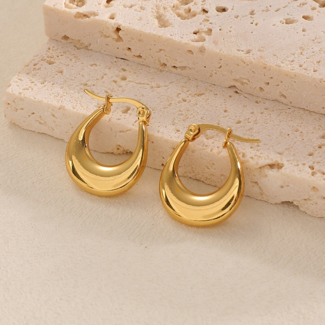 Women's Hanging Earrings with Integrated, Textured Design Symbol Fashion