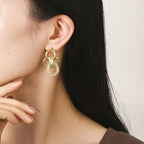 Women's Hanging Earrings with Luxurious, Sculptural Design Symbol Fashion