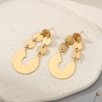 Women's elegant earrings with rustic, folded design Symbol Fashion