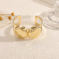 Ladies Open Cuff Bracelet with Elegant, Curved Design Symbol Fashion