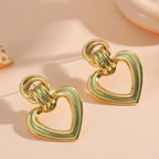 Women’s earrings in modern heart design Symbol Fashion