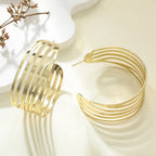 Women's Hanging Earrings in Elegant Wave Pattern Symbol Fashion