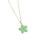 Women’s necklace with elaborately designed flower pendant Symbol Fashion