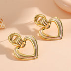 Women’s earrings in modern heart design Symbol Fashion