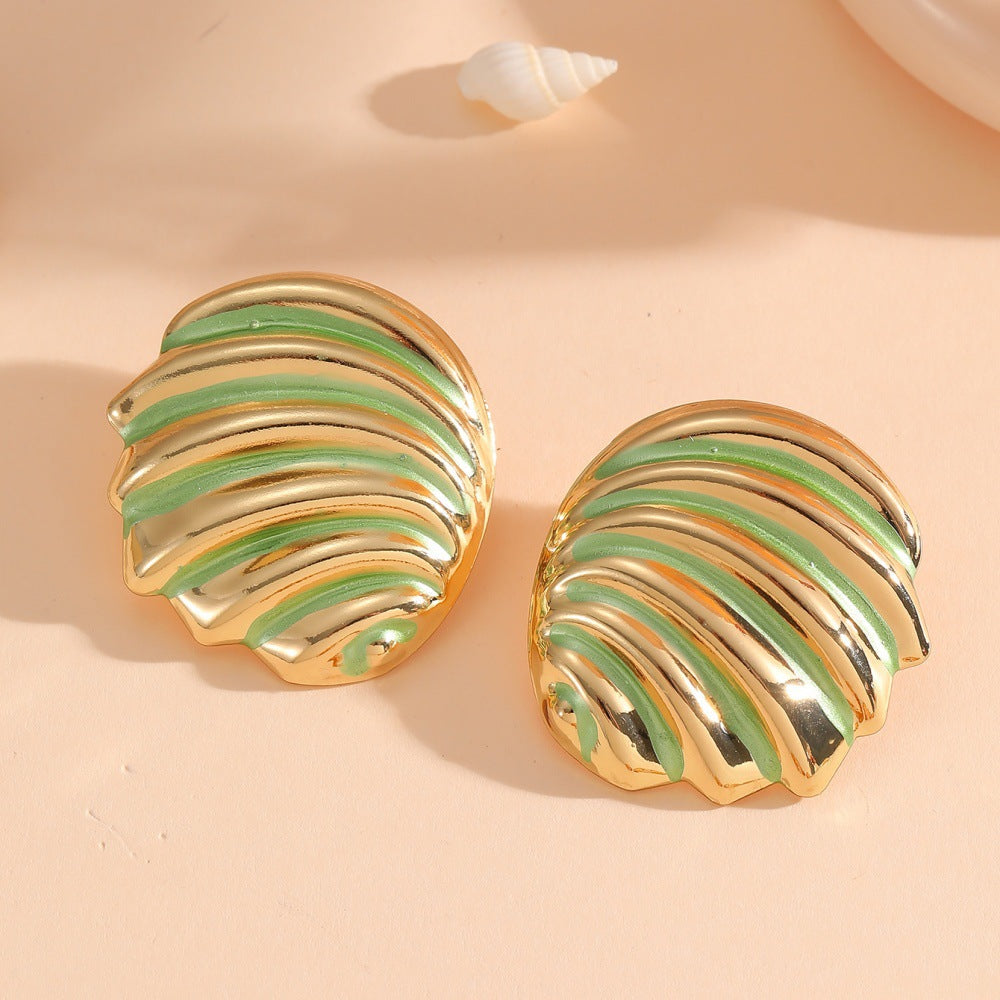 Women's ear clips in maritime shell design Symbol Fashion