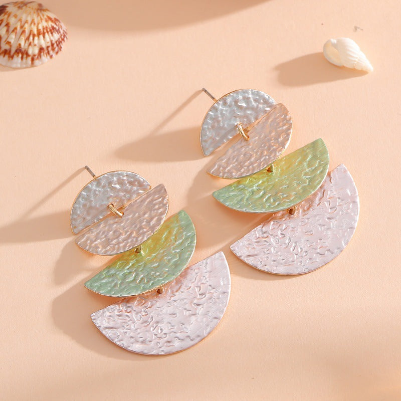 Women's Hanging Earrings in Elegant, Layered Design Symbol Fashion