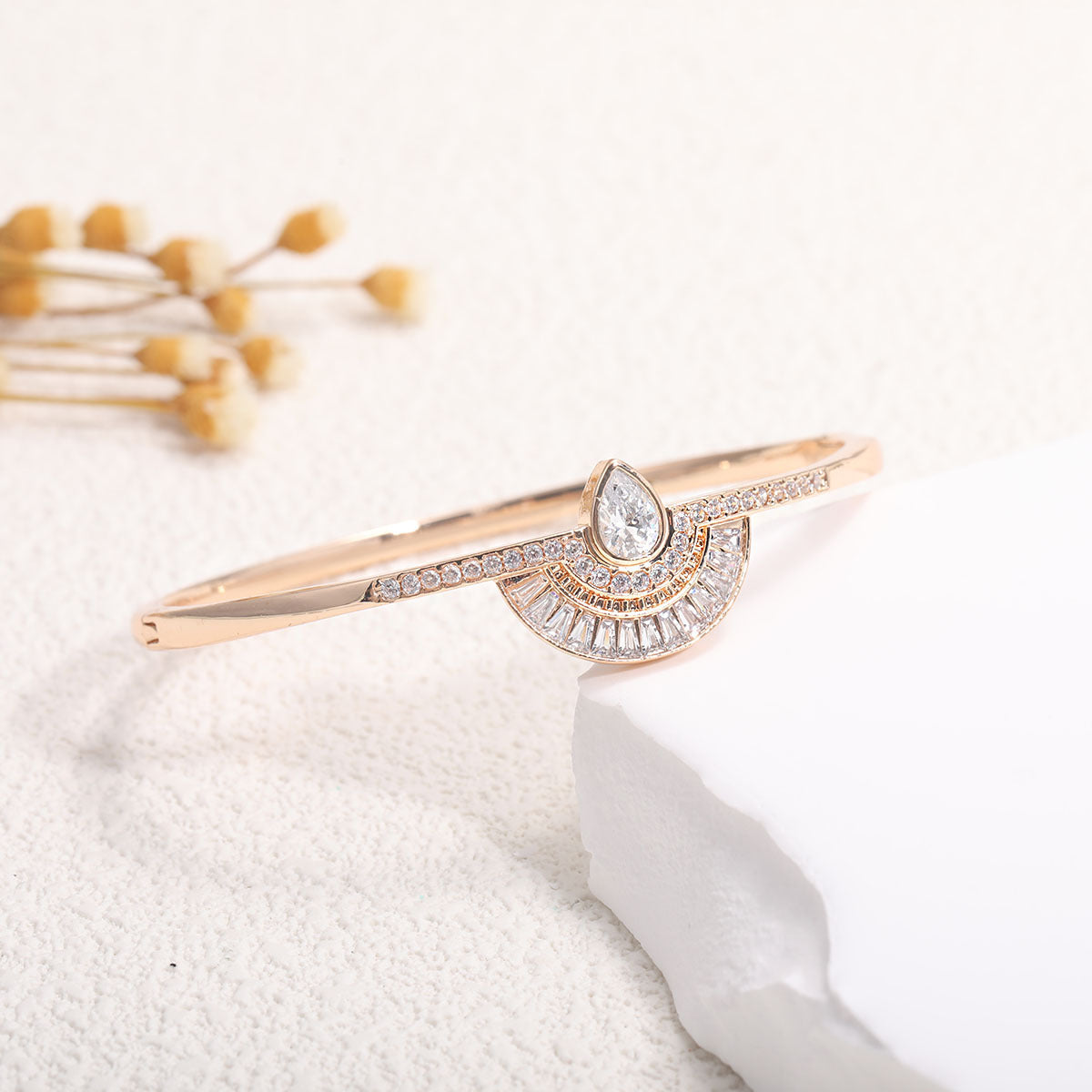 Ladies bracelet with elaborate infinity symbol and sparkling zirconia Symbol Fashion