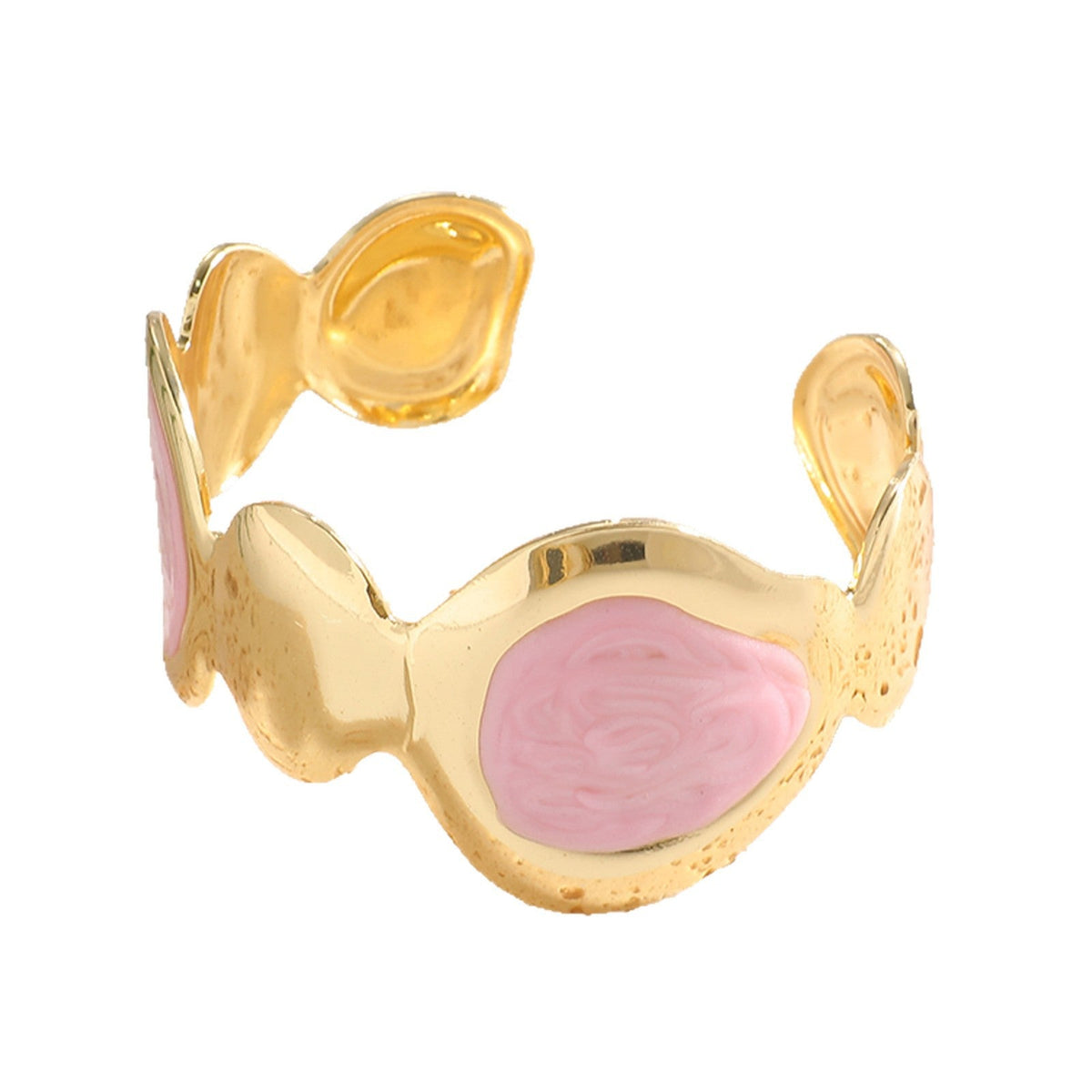 Ladies Open Bangle with Artistic, Curved Design Symbol Fashion