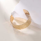 Ladies Open Cuff Bracelet with Artistic, Organic Design Symbol Fashion