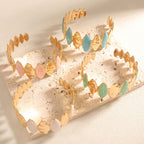 Ladies Open Bangle made of noble metal with elegant motif Symbol Fashion