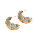 Women Hanging Earrings with Luxurious Gold and Pink Finish Symbol Fashion