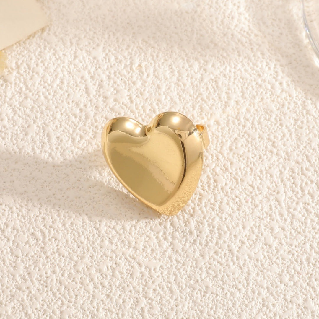 Women's Open Bangle with Elegant Heart Shape Symbol Fashion