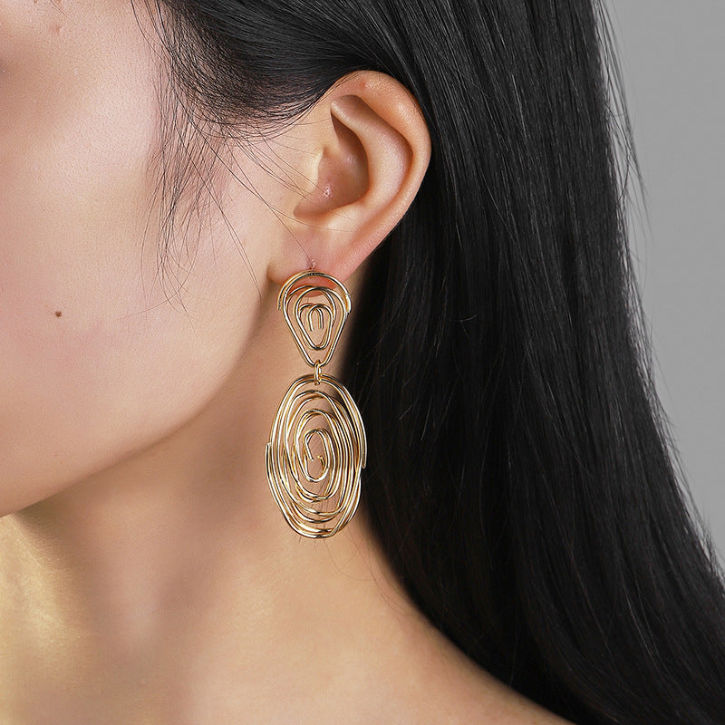 Women's Hanging Earrings in Artful Wire Design Symbol Fashion