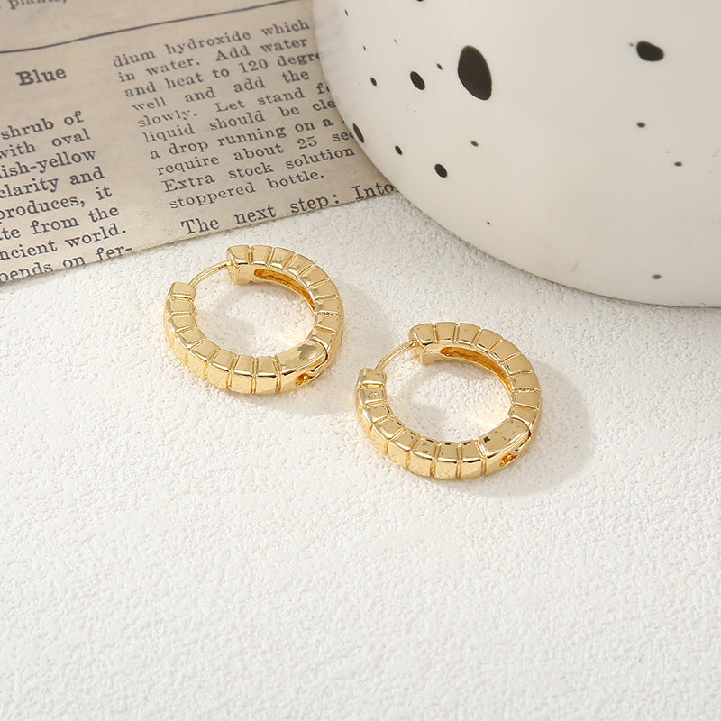 Women's hoops in modern bamboo design Symbol Fashion