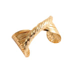Ladies Open Bangle with Artistic Fold Design Symbol Fashion