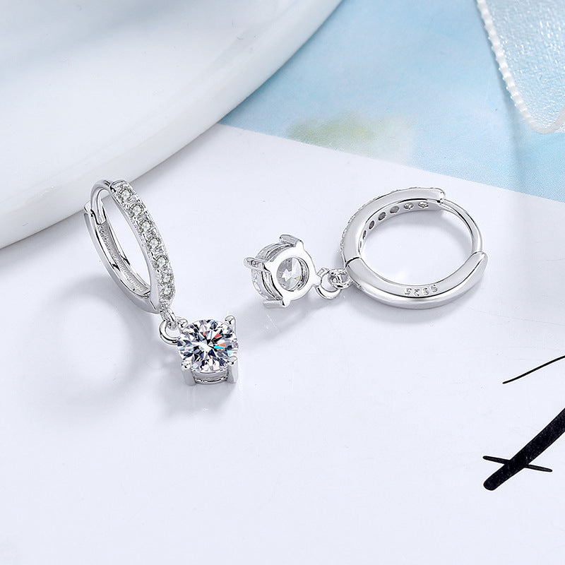 Ladies earrings with sparkling crystals and high-quality gold plating Symbol Fashion