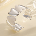 Women's Open Bangle with Modern Design Symbol Fashion