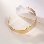 Women's Open Bangle in Modern Bamboo Design Symbol Fashion
