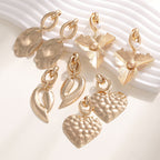 Women's Elegant Statement Earrings with Leaf Design Symbol Fashion