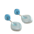 Ladies Hanging Earrings in Elegant Shell Design Symbol Fashion