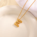 Women's necklace with curved letter pendant Symbol Fashion