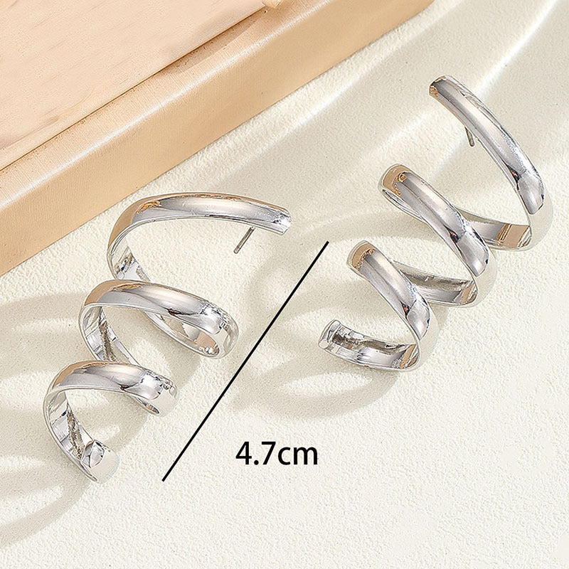 Women's Hanging Earrings with Elegant, Curved Design Symbol Fashion