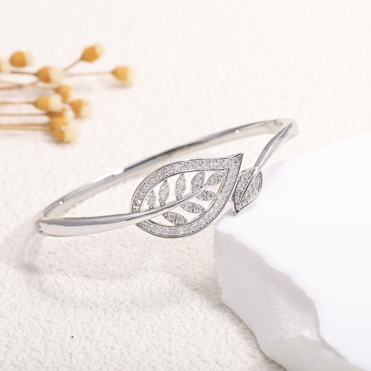 Ladies bracelet with elaborate infinity symbol and sparkling zirconia Symbol Fashion