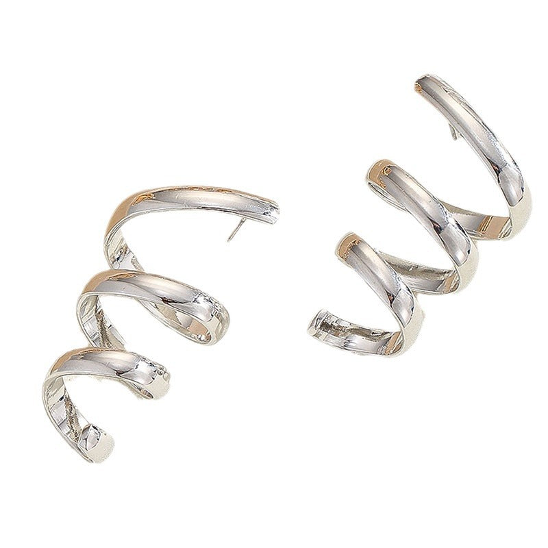Women's Hanging Earrings with Elegant, Curved Design Symbol Fashion