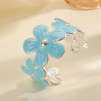 Women's bracelet made of high-quality metal with floral design Symbol Fashion