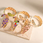 Ladies Open Bangle in Elegant Snake Design Symbol Fashion