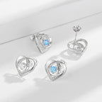 Women's earrings in elegant heart design with sparkling zirconia Symbol Fashion