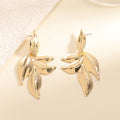 Women’s earrings with elegant leaf design Symbol Fashion