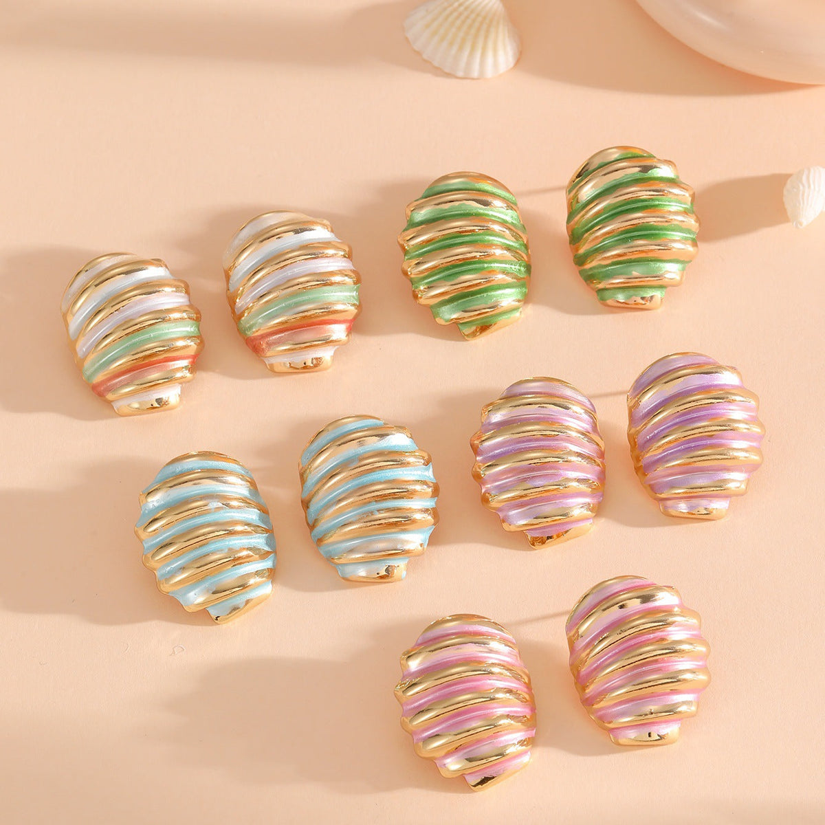 Women's ear clips in maritime shell design Symbol Fashion