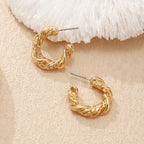 Women High-Quality Earrings with Braided Design Symbol Fashion