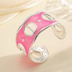 Women Open Bangle with Modern, Transparent Design Symbol Fashion