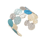 Ladies Open Bangle with Intricate Circle Design Symbol Fashion