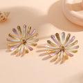 Women’s Flower Earrings in Modern 3D Design Symbol Fashion